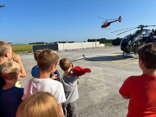 Besichtigung der Helikopterbasis Pfaffnau