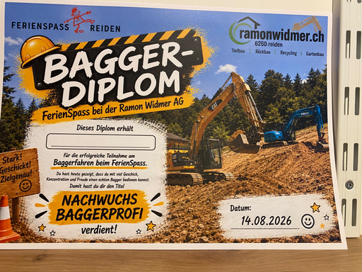 Kleine Baggerprofis ganz gross