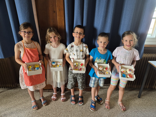 Cupcakes zum Thema Einschulung verzieren